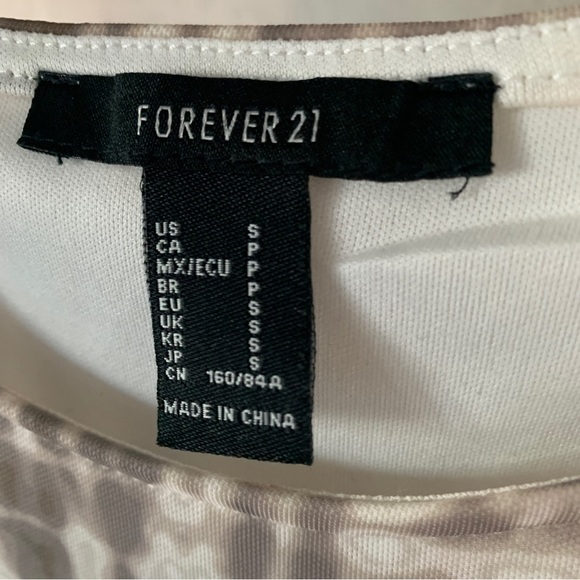 Chiffon snakeskin long sleeve white tan cocktail party mini dress bodycon small - Picture 3 of 7